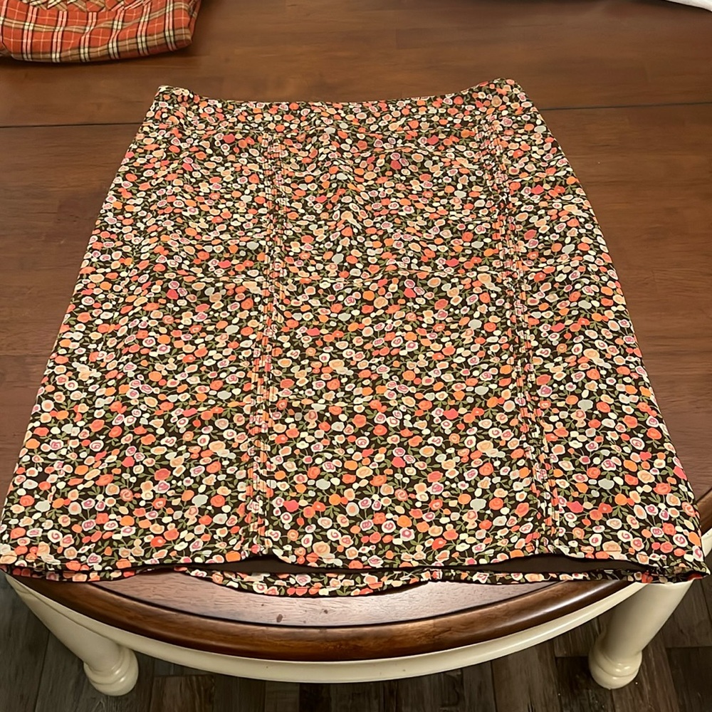 Floral knee length skirt